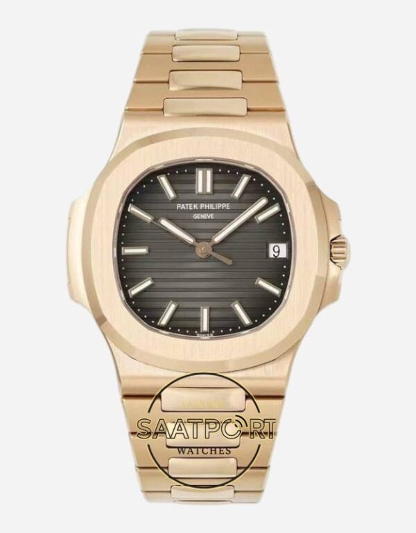 Patek Philippe Nautilus Rose 57111R-001 Ddf Factory 40mm Siyah Kadran Super Clone ETA
