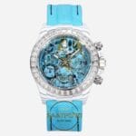 Rolex Daytona Buz Mavisi İskelet Kadran Taşlı Bezel Karbon 4130 Super Clone ETA