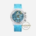 Rolex Daytona Buz Mavisi İskelet Kadran Taşlı Bezel Karbon 4130 Super Clone ETA