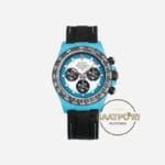 Rolex Daytona Turkuaz Beyaz Kadran 40mm Karbon Kasa 4130 Super Clone ETA