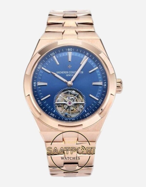 Vacheron Constantin Overseas Full Rose Tourbillon Blue Dial Super Clone ETA