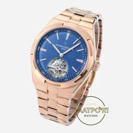 Vacheron Constantin Overseas Full Rose Tourbillon Blue Dial Super Clone ETA
