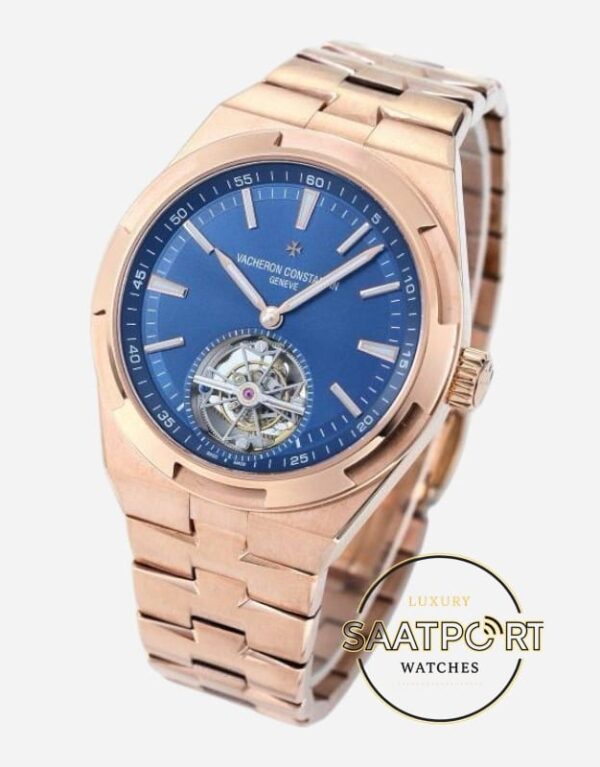 Vacheron Constantin Overseas Full Rose Tourbillon Blue Dial Super Clone ETA