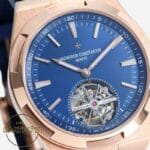 Vacheron Constantin Overseas Rose Kasa Tourbillon Mavi Kadran Super Clone ETA