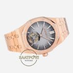 Audemars Piguet 26530OR Royal Oak Full Rose 41mm Gri Kadran 2950 Tourbillon Super Clone ETA
