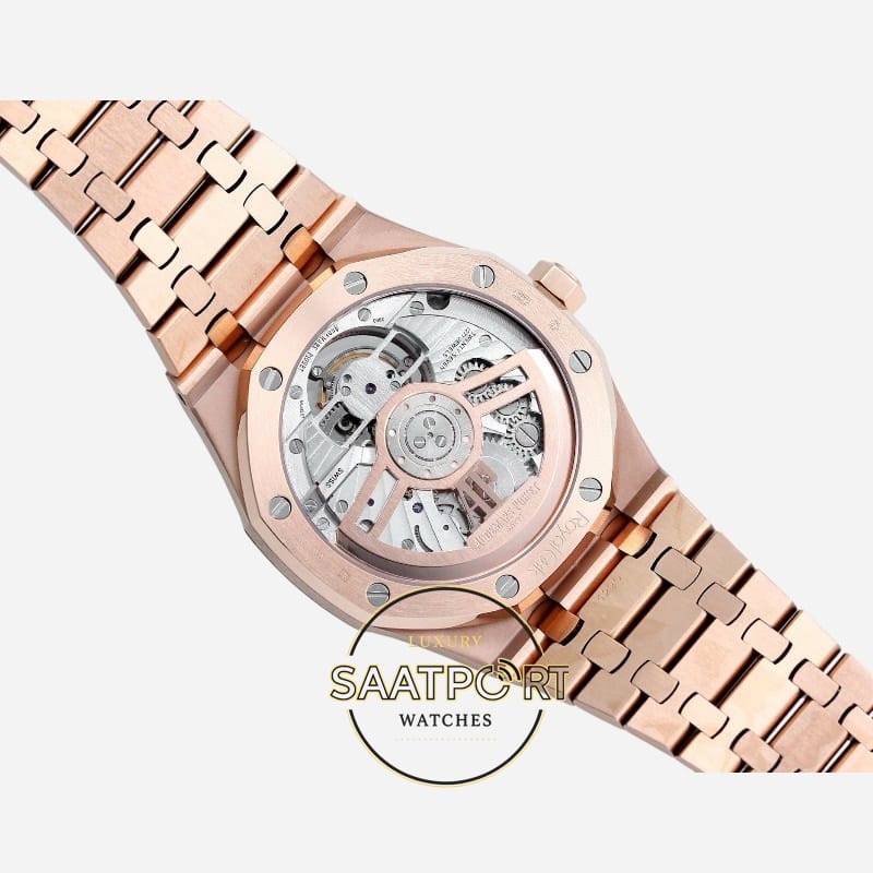 Audemars Piguet 26530OR Royal Oak Full Rose 41mm Gri Kadran 2950 Tourbillon Super Clone ETA