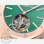 Audemars Piguet 26533OR Royal Oak Full Rose 41mm Yeşil Kadran 2950 Tourbillon Super Clone ETA