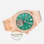 Audemars Piguet 26533OR Royal Oak Full Rose 41mm Yeşil Kadran 2950 Tourbillon Super Clone ETA