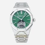 Audemars Piguet 26534TI Royal Oak Çelik Bezel 41mm Yeşil Kadran 2950 Tourbillon Super Clone ETA
