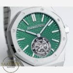 Audemars Piguet 26534TI Royal Oak Çelik Bezel 41mm Yeşil Kadran 2950 Tourbillon Super Clone ETA