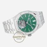 Audemars Piguet 26534TI Royal Oak Çelik Bezel 41mm Yeşil Kadran 2950 Tourbillon Super Clone ETA