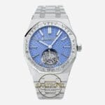 Audemars Piguet 26535PT Royal Oak Baget Bezel 41mm Light Blue Dial 2950 Tourbillon Super Clone ETA