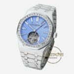 Audemars Piguet 26535PT Royal Oak Baget Bezel 41mm Light Blue Dial 2950 Tourbillon Super Clone ETA
