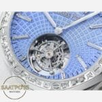 Audemars Piguet 26535PT Royal Oak Baget Bezel 41mm Light Blue Dial 2950 Tourbillon Super Clone ETA