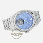 Audemars Piguet 26535PT Royal Oak Baget Bezel 41mm Light Blue Dial 2950 Tourbillon Super Clone ETA