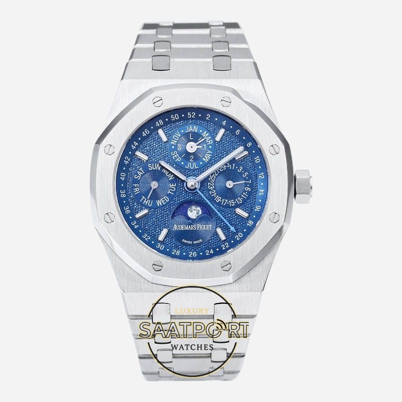 Audemars Piguet 26574BC Royal Oak John Mayer Çelik 41mm Mavi Kadran 5134 Super Clone ETA (1) Audemars Piguet 26574BC Royal Oak John Mayer Çelik 41mm Mavi Kadran 5134 Super Clone ETA