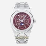 Audemars Piguet 26574BC Royal Oak Perpetual Calendar Çelik 41mm Bordo Kadran 5134 Super Clone ETA