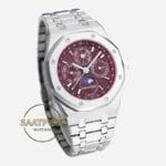 Audemars Piguet 26574BC Royal Oak Perpetual Calendar Çelik 41mm Bordo Kadran 5134 Super Clone ETA