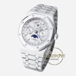 Audemars Piguet 26574ST Royal Oak Perpetual Calendar Çelik 41mm Beyaz Kadran 5134 Super Clone ETA