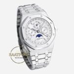 Audemars Piguet 26574ST Royal Oak Perpetual Calendar Çelik 41mm Beyaz Kadran 5134 Super Clone ETA