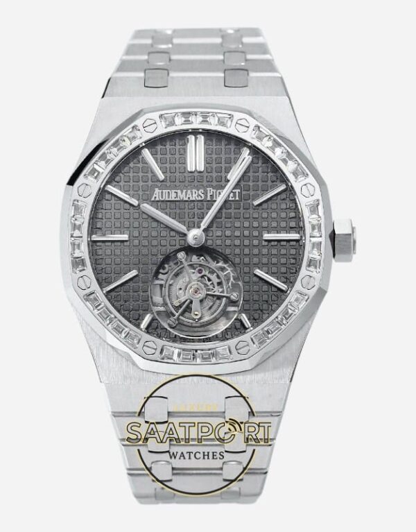 Audemars Piguet 26730BC Royal Oak Baget Bezel 41mm Gray Dial 2950 Tourbillon Super Clone ETA