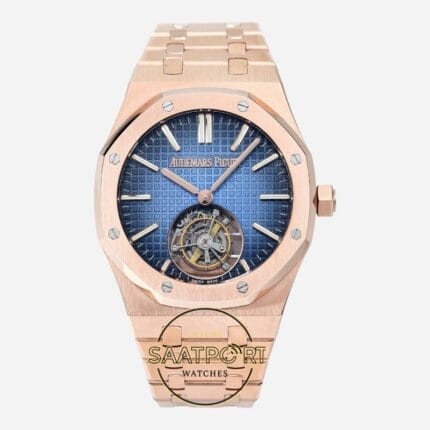 Audemars Piguet 26730OR Royal Oak Full Rose 41mm Blue Dial 2950 Tourbillon Super Clone ETA