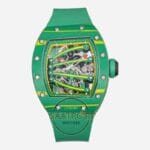 Richard Mille RM 59-01 Yohan Blake Yeşil Karbon Kasa Kauçuk Kordon Tourbillon Super Clone ETA