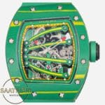 Richard Mille RM 59-01 Yohan Blake Yeşil Karbon Kasa Kauçuk Kordon Tourbillon Super Clone ETA
