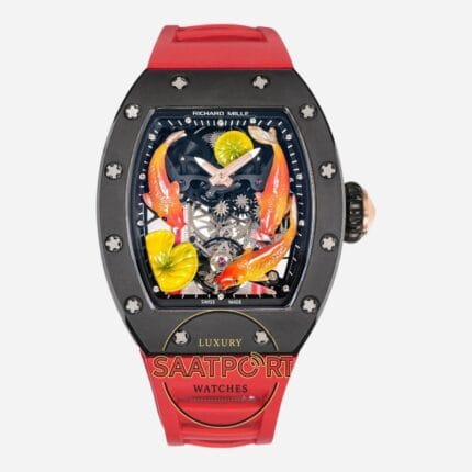 Richard Mille RM S10 Koi Fish Dial Ceramic Case Red Rubber Strap Tourbillon Super Clone ETA