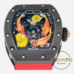 Richard Mille RM S10 Koi Fish Dial Ceramic Case Red Rubber Strap Tourbillon Super Clone ETA