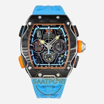 Richard Mille RM65-01 McLaren Karbon Kasa Turkuaz Kauçuk Kordon Tourbillon Super Clone ETA