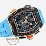 Richard Mille RM65-01 McLaren Karbon Kasa Turkuaz Kauçuk Kordon Tourbillon Super Clone ETA