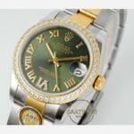 Rolex Datejust 31mm 278383RBR ARF Romen Rakamlı Yeşil Kadran 2688 Super Clone ETA