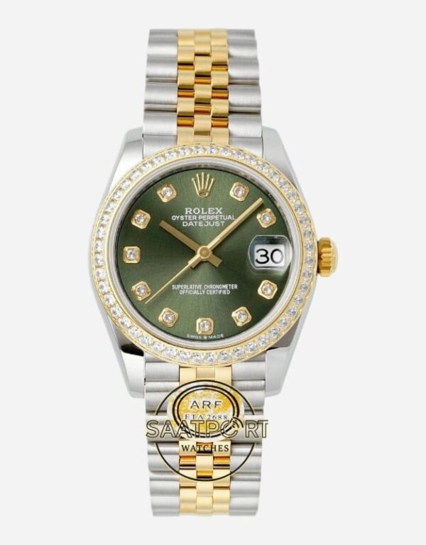 Rolex Datejust 31mm ARF 278273 Taşlı Bezel Taşlı Kadran Jubilee Kordon 2688 Super Clone ETA