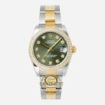 Rolex Datejust 31mm ARF 278273 Taşlı Bezel Taşlı Yeşil Kadran Oyster Kordon 2688 Super Clone ETA