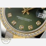 Rolex Datejust 31mm ARF 278273 Taşlı Bezel Taşlı Yeşil Kadran Oyster Kordon 2688 Super Clone ETA