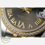 Rolex Datejust 31mm Taşlı Bezel ARF 278381RBR Roma Rakamlı Kadran Jubilee 2688 Super Clone ETA