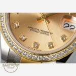 Rolex Datejust 31mm Taşlı Bezel ARF 278383RBR Taşlı Şampanya Kadran Oyster 2688 Super Clone ETA