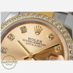 Rolex Datejust 31mm Taşlı Bezel ARF 278383RBR Taşlı Şampanya Kadran Oyster 2688 Super Clone ETA