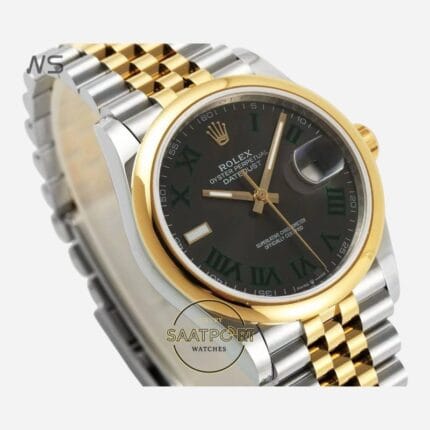 Rolex Datejust 36mm Wimbledon Yeşil Roma Kadran 126203 Super Clone Eta