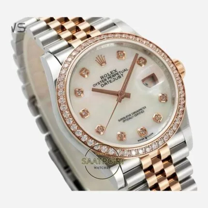 Rolex Datejust 36 mm Rose Gold Sedef Kadran Jubilee 126234 Super Clone Eta
