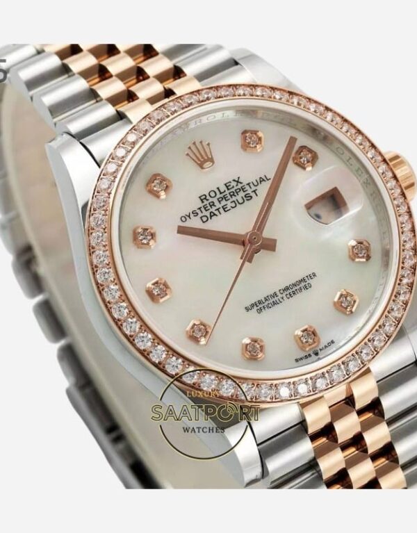 Rolex Datejust 36 mm Rose Gold Sedef Kadran Jubilee 126234 Super Clone Eta