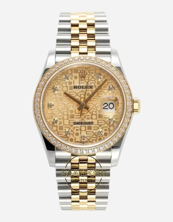 Rolex Datejust 36mm Champagne Jubilee Motif 126283RBR Super Clone Eta