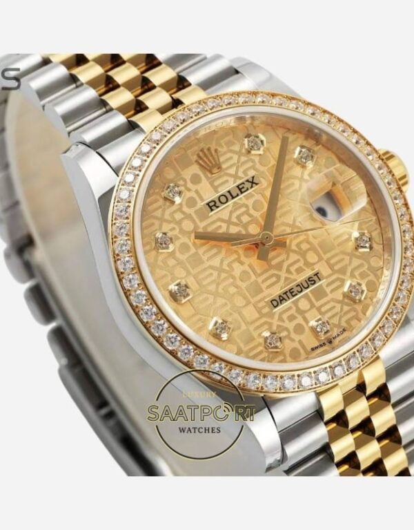 Rolex Datejust 36mm Champagne Jubilee Motif 126283RBR Super Clone Eta