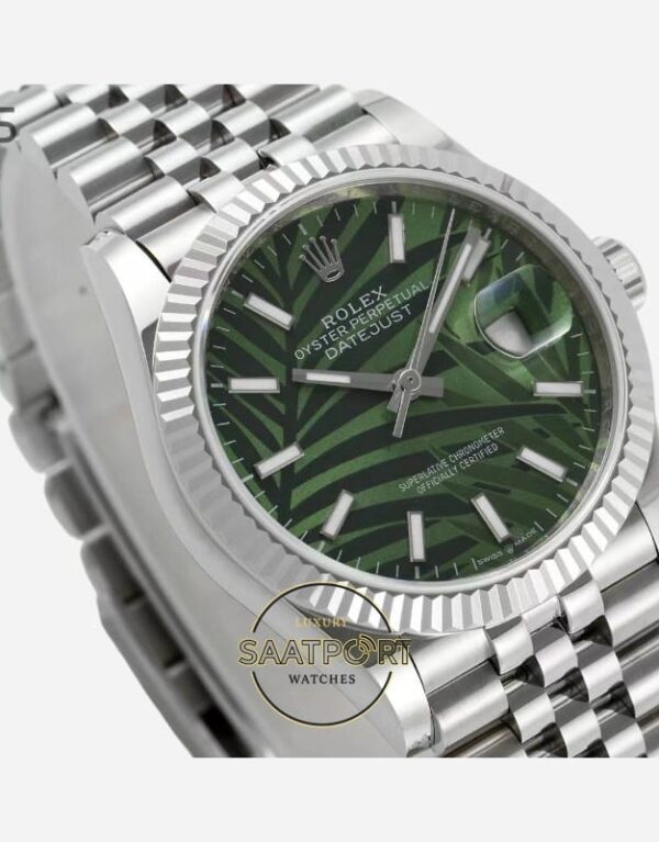 Rolex Datejust 36mm Green Palm Motif Dial 126234 Super Clone Eta