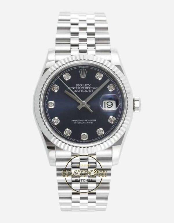 Rolex Datejust 36mm Mavi Kadran Super Clone Eta