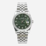 Rolex Datejust 36mm Yeşil Palm Motif Baget 126234 Super Clone Eta