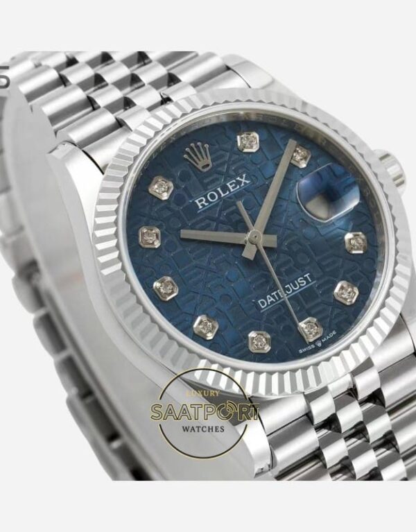 Rolex Datejust 36mm jübilee Mavi Motifli Kadran 126234 Super Clone ETA