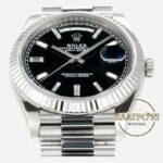 Rolex Day Date 228236 Parlak Siyah Kadran 40mm 904L Çelik Super Clone ETA