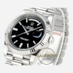 Rolex Day Date 228236 Parlak Siyah Kadran 40mm 904L Çelik Super Clone ETA